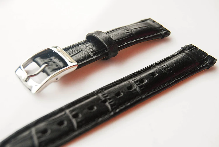 Высокое качество черный коричневый 19 22 мм Натуральная кожа ремешок для часов Swatch водонепроницаемый ремешок