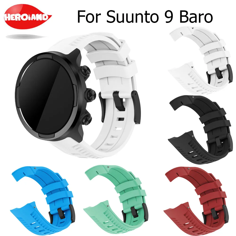 

Brand new and high quality silicone watch wriststrap for Suunto 9 Baro replace watch band wristband watch belt watch accessories