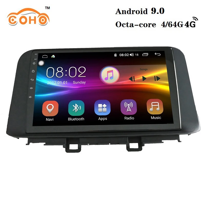 

Car audio Android 9.0 8-core 4/64G for HYUNDAI KONA with radio BT GPS navigation support WIFI Carplay and 4G internet