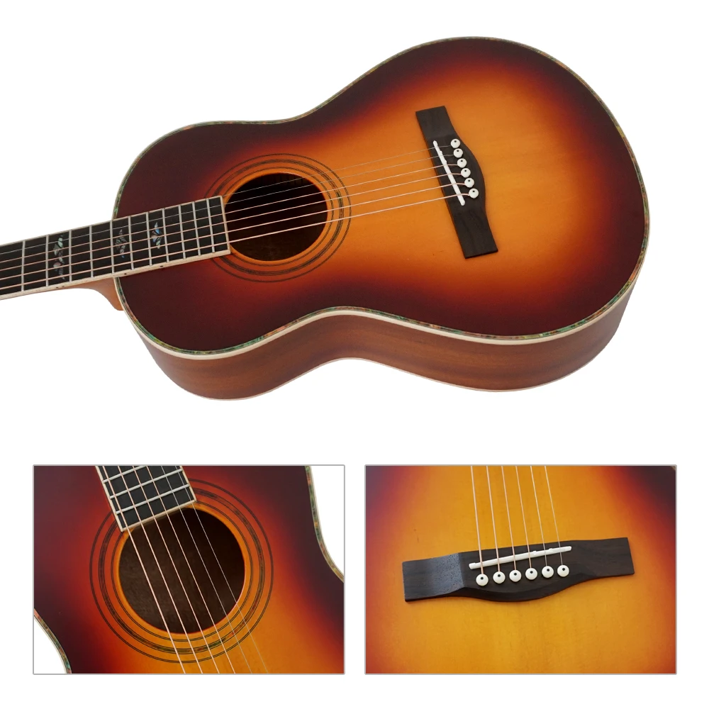 Aiersi бренд Sunburst Реплика 1895 O 28 для путешествий салон акустическая гитара с