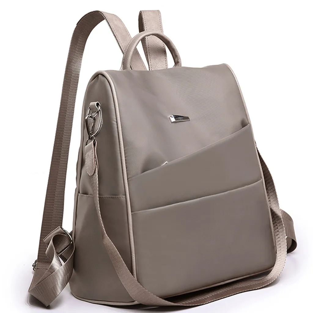 Стиль, модный женский Одноцветный рюкзак Оксфорд, Женский Противоугонный рюкзак, школьная дорожная сумка через плечо, mochila mujer 7J11