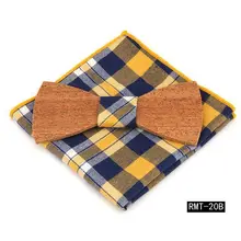 Модная мужская креативная деревянная пробка, Модный повседневный галстук-бабочка карман, полотенце из двух предметов, деревянный лук, галстук, модная повседневная