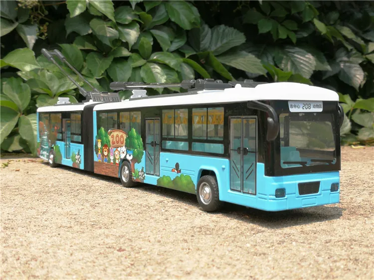 Высокая симуляция город троллейбус двойной автобус 1:48 сплав тяги обратно двойной автобус игрушечные машины Подарки