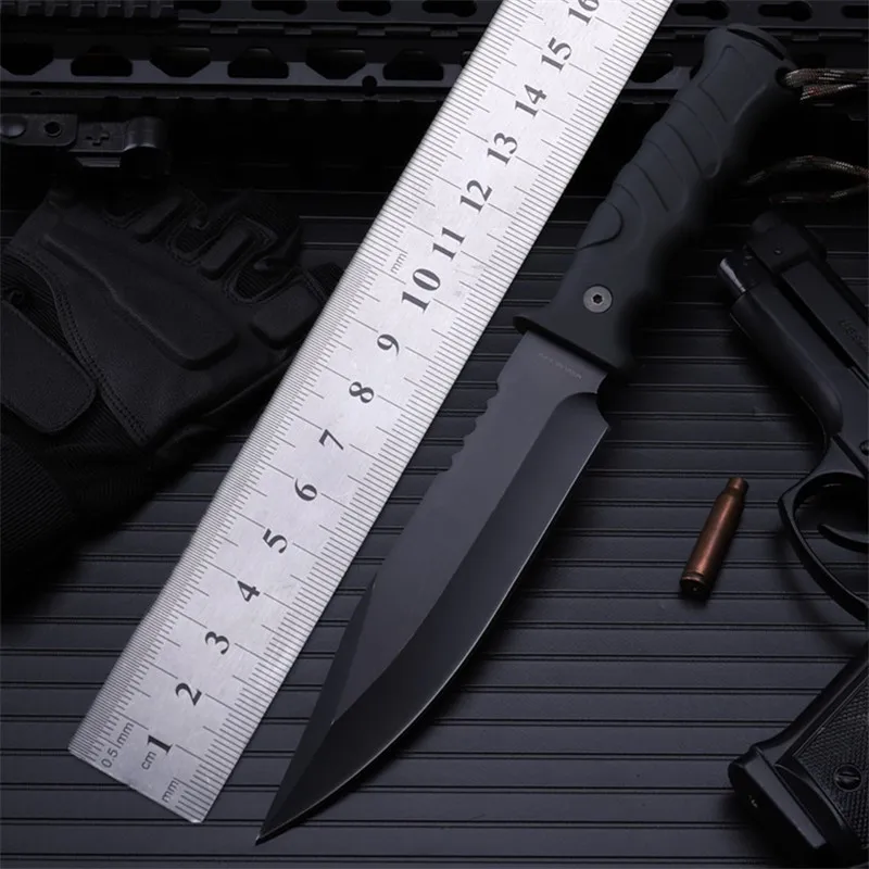 

Heavy outdoor self-defense field high hardness saber wilderness survival fruit knife small straight cutting tool sharp knife