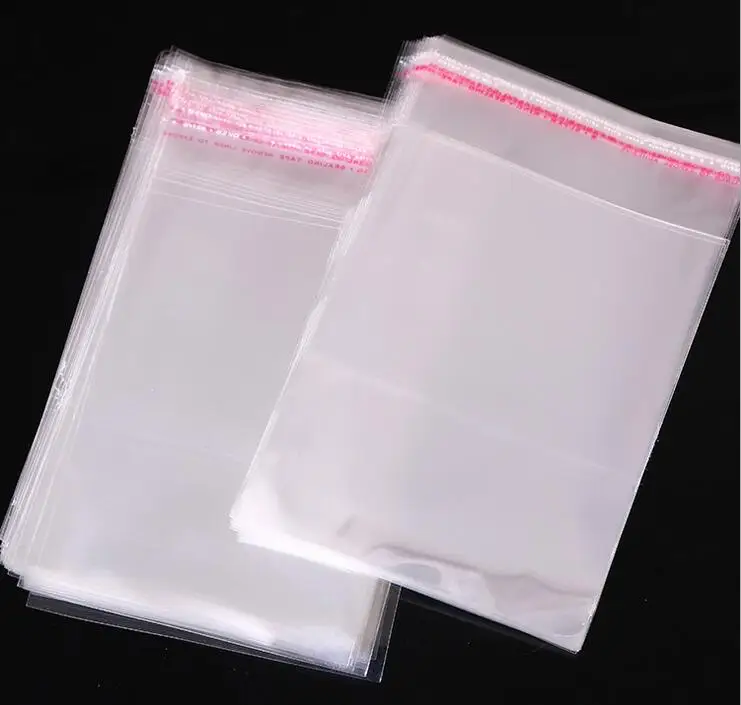 

500PCS 13x20cm Clear Resealable Cellophane/BOPP/Poly Bags Transparent Opp Bag Packing Plastic Bags Self Adhesive Seal