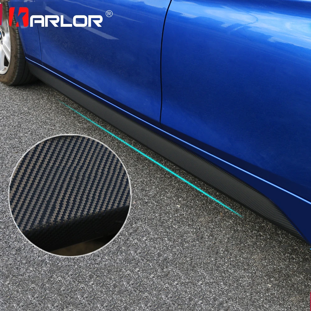 

2pcs/pair Car Side Skirt Sills Carbon Fiber Protection Film Car Stickers And Decals Decoration For BMW F30 F35 F20 Accessories