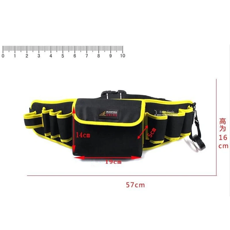 Поясная сумка для инструментов, холщовая, 570*160 мм, электрик, портативные сумки, 600D, Оксфорд, водонепроницаемая, утолщенная
