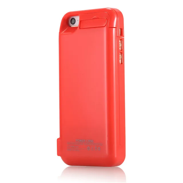 KQJYS 4200 мАч Внешний портативный блок питания аккумулятор блок питания зарядное устройство чехол для iPhone 5 5S SE чехол для аккумулятора - Цвет: Red