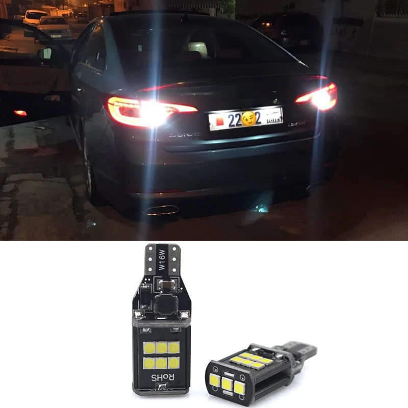 2 шт. Canbus Error Free T15 W16W Автомобильный светодиодный резервный Фары заднего хода Белый