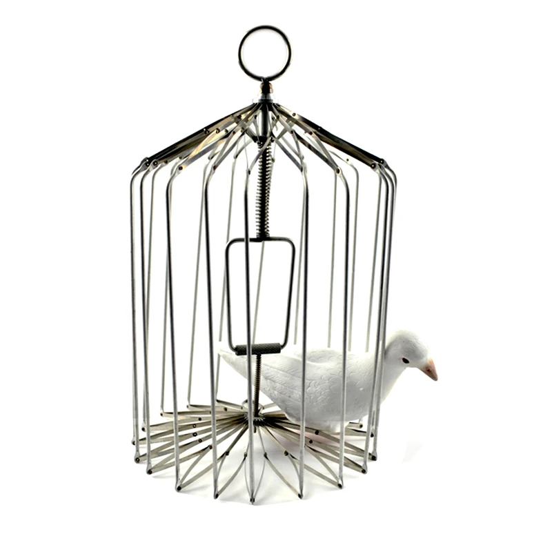 

Dove Cage Stage Magic Tricks Magia Trick Toy Professional Magie Silver Size Big