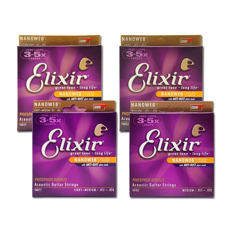 Free Shipping Elixir Phosphor Bronze 80/20 Bronze Great Tone Anti Rust