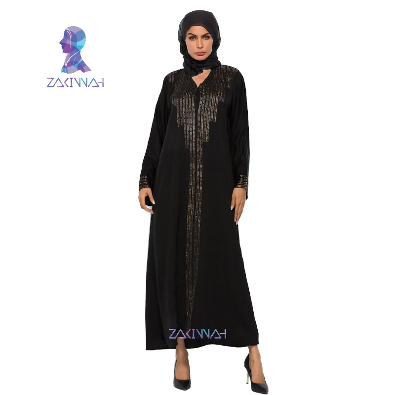 

A1003 Thin strip stitching Women Fashion Europe and America Middle Eastern Muslim Dubai Turkey Arabian Applique Long Dress