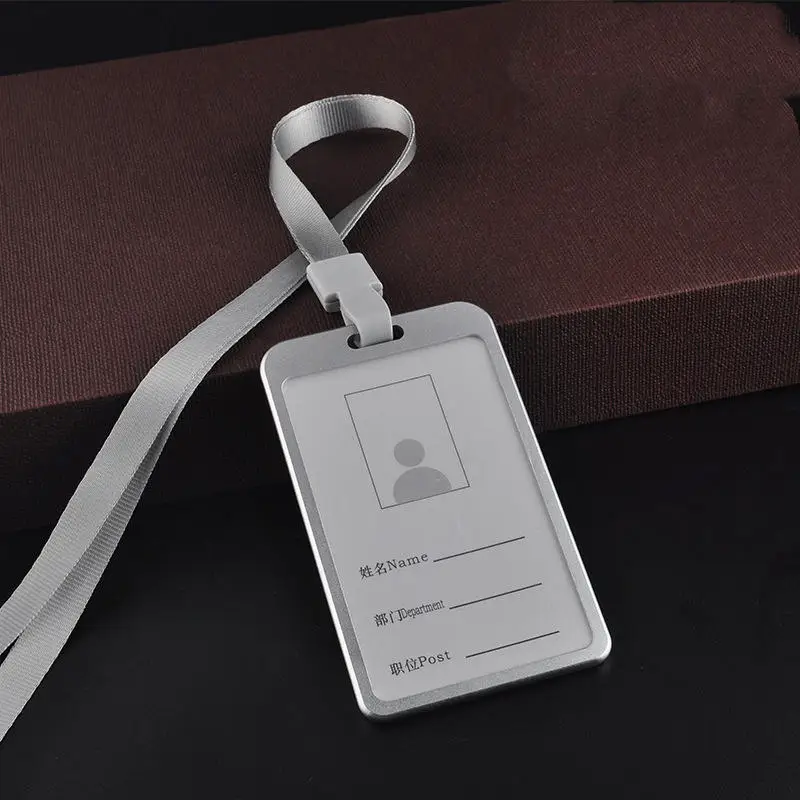 1 шт. металлический ID бейдж держатель для карт бизнес безопасности пасс держатель бирки с шнурком офисная компания поставки работа автобус держатель для карт - Цвет: A3