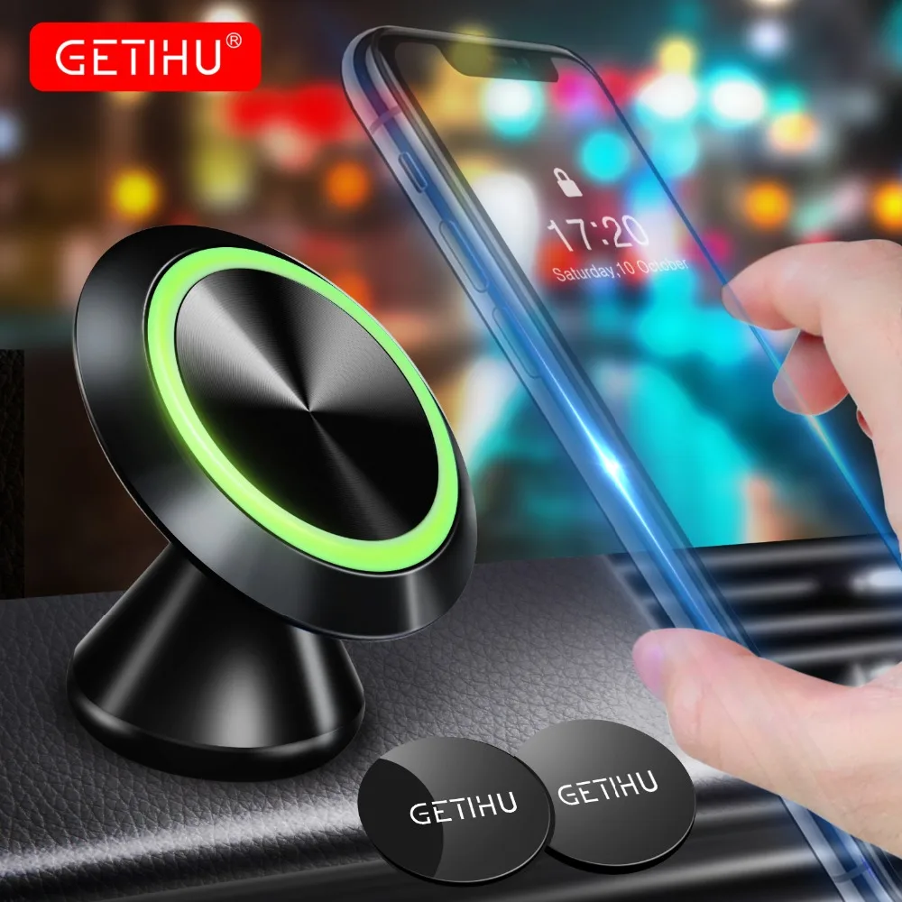

GETIHU Magnetic Car Phone Holder For iPhone XS Samsung Mount Universal In Car Mobile Cell Phones Magnet Holder Support GPS Stand