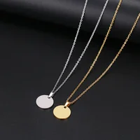 DOTIFI-Collier Rond en Acier Inoxydable pour Femme, Pendentif Élégant, Clavicule Rose, Bijoux de Mariage, Vente en Gros 5