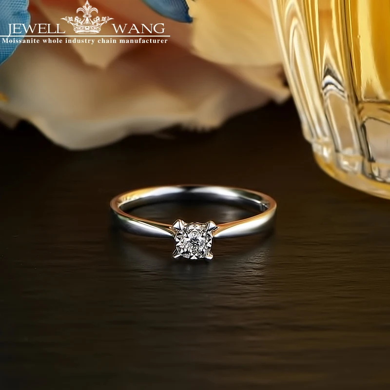 Кольцо из белого золота 18 К с бриллиантами 0 4 карата|ring for|rings for womenring gold |