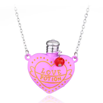 

20pc/lot 2 Colour Love Potion Heart Bottle Necklace Accessories Creative Little Girls Jewelry Lover's Pendant