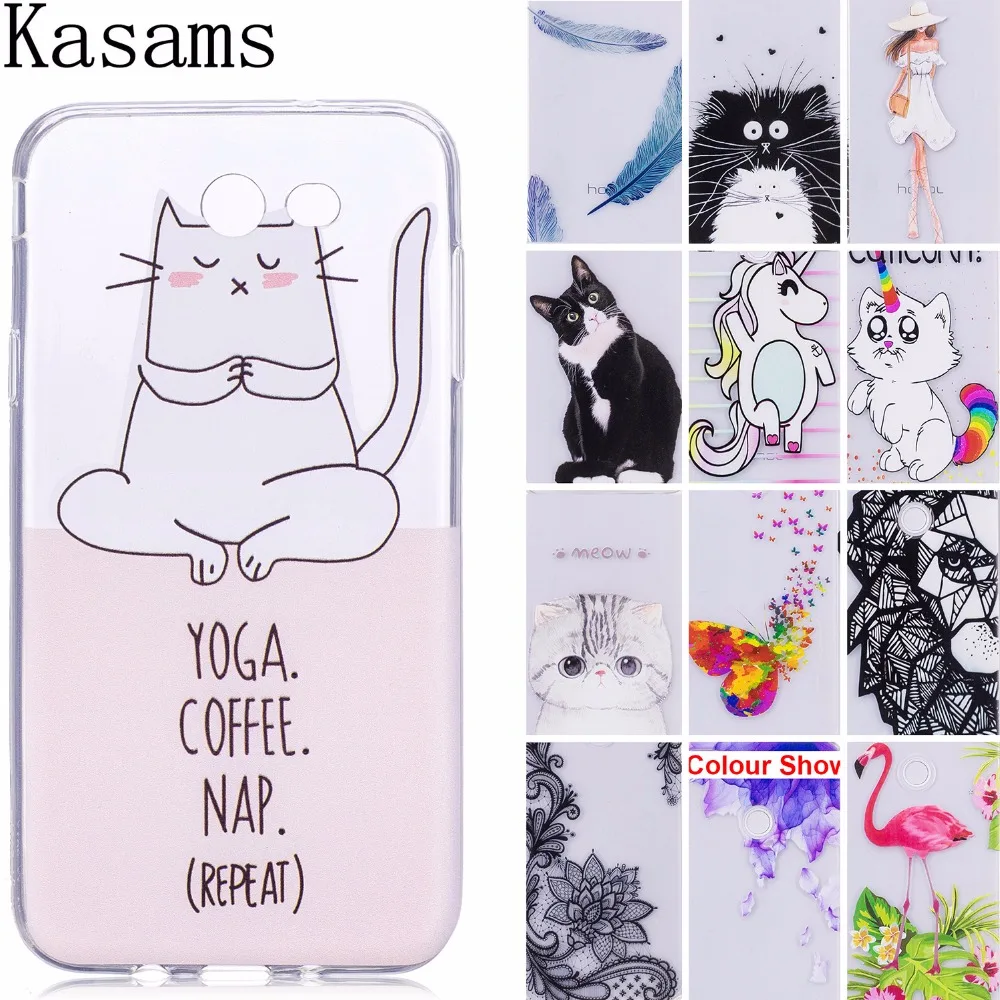 

J727 For Samsung Galaxy J7 Verizon J727V Bag J7 Perx Case J7 Sky Pro Thin Light Soft TPU Phone cover Cat For Galaxy J7 2017 (USA