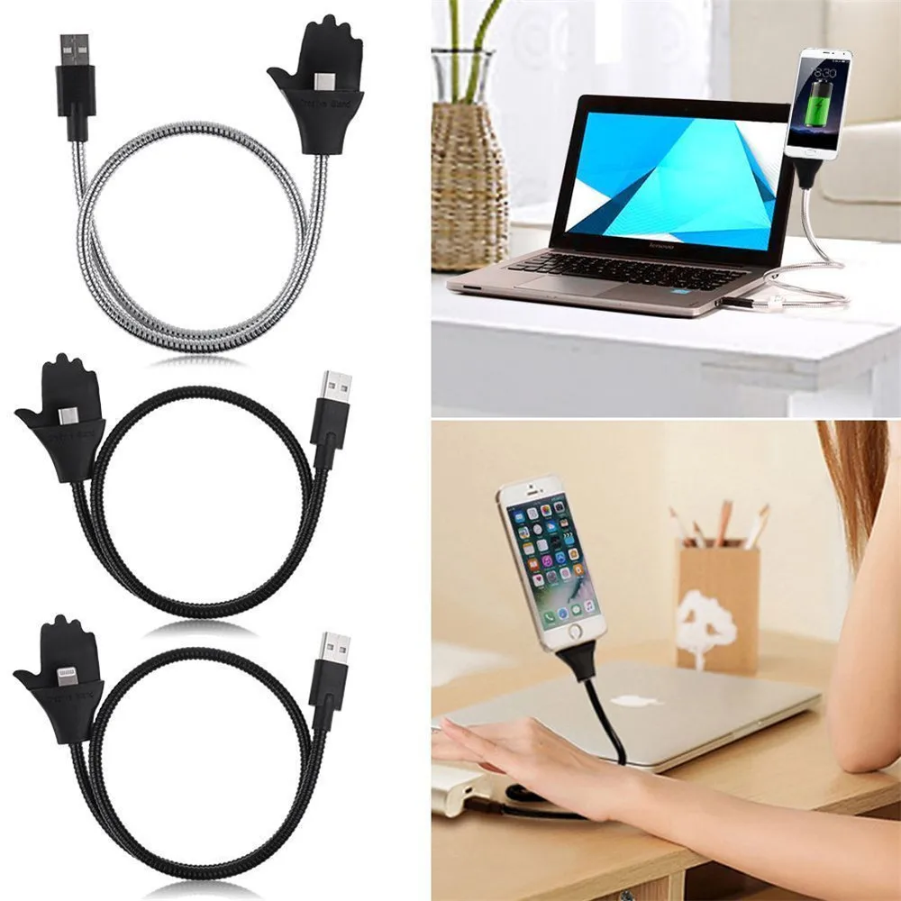 Ленивый кронштейн стоьте вверх зарядка через USB кабель гибкий держатель для