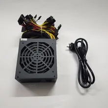 YUNHUI ETH ZCASH Шахтер золото Мощность 1600 Вт(с кабелем) ETH Шахтер блок питания для R9 380 RX 470 RX480 6 GPU карты