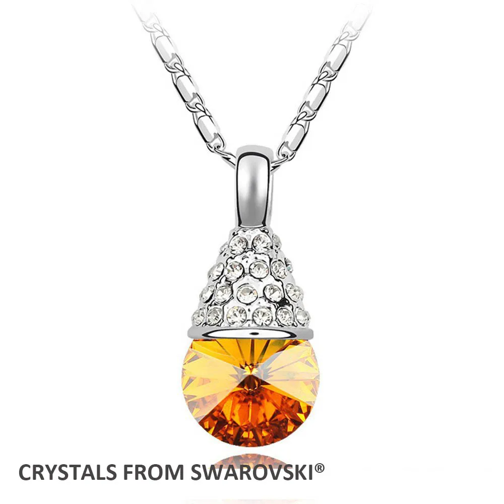 Новинка 2014 года дизайн! Кристалл кулон ожерелье с кристаллами от Swarovski на День Святого Валентина подарок