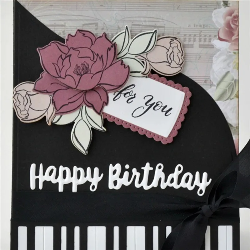 

Naifumodo1 Pcs/lot Metal Cutting Dies Scrapbooking For Card Making DIY Embossing Cuts New Craft Blessing Language Letters