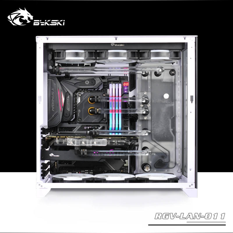 Deals  BYKSKI Acrylic Board Water Channel Solution kit use for LIAN LI O11 Dynamic Case / Kit for CPU and 