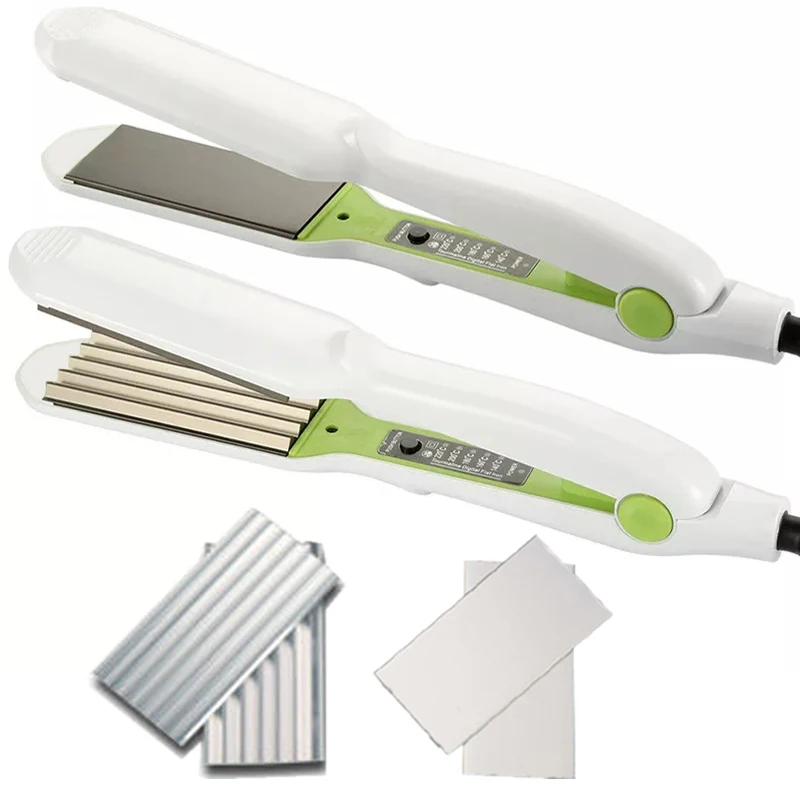 

Factory direct professional hair straightener plumeka maximum temperature 220 white professional titanium flat iron corrugated i