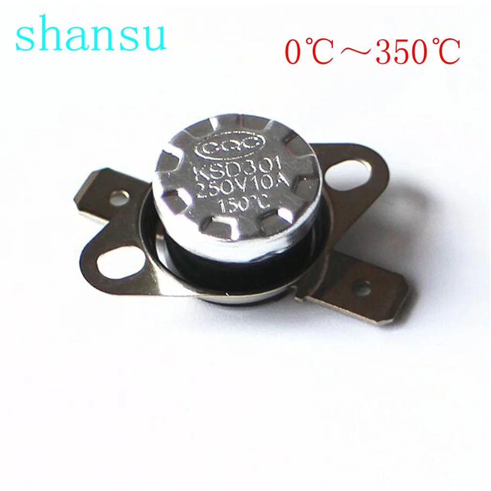 KSD301 250V 10A нормально открытый KSD302 термостат температура градусов 40 45 50 55 60 65 70 75 80