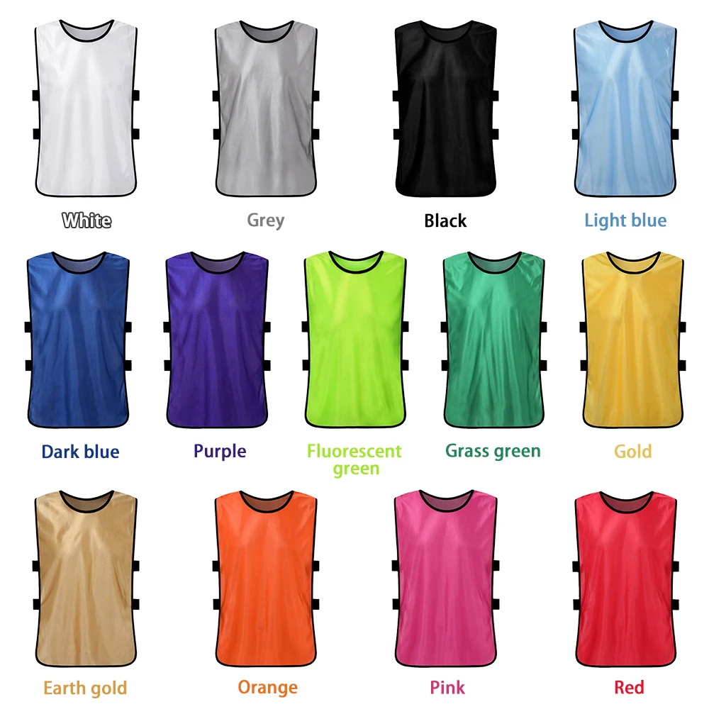 6 PCS Kid's Soccer Jersey Pinnies Quick Drying Football Jerseys Youth Sports Scrimmage Team Training Bibs Practice Sports Vest