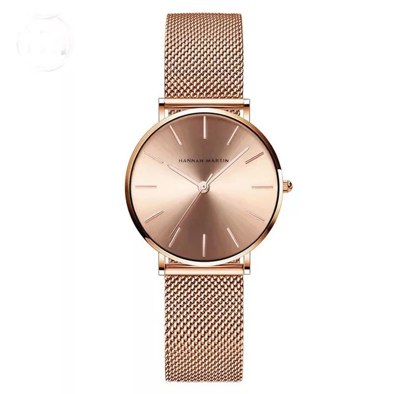 

Ladies Rose Gold Watch Women Famous Brand Minimalist Steel Mesh Simple Ultrathin Watch Women Waterproof Japan Quartz Watch 2018