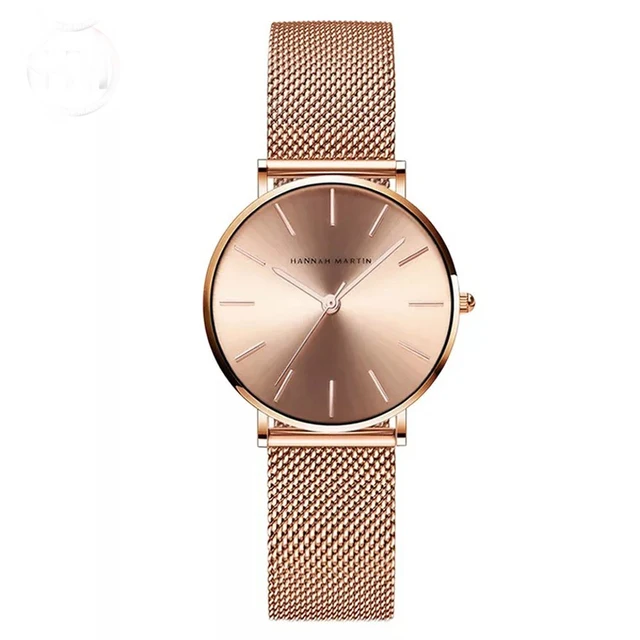 Ladies Rose Gold Watch Women Famous Brand Minimalist Steel Mesh Simple Ultrathin Ladies Rose Gold Watch Women Famous Brand Minimalist Steel Mesh Simple Ultrathin