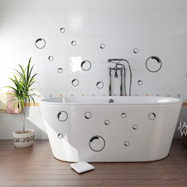 21pcs Bubbles Bathroom Shower Door Mirror Gl Screen Outline 21pcs Bubbles Bathroom Shower Door Mirror Gl Screen Outline Wall Tile Sticker Decal Mural Wallpaper Home