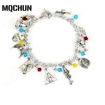 

MQCHUNNewest Television Peripheral Accessories Harry Hat Ancient Sorting Silver Plated Magic Bracelet for Women Jewelry Gift -25