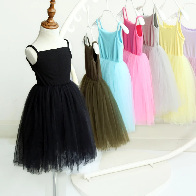 

Formal Ball Gown Evening Outfits Tulle Girl Frocks Fancy Princess Birthday Party Dress Knit Cotton Mesh Vest Ballet Tutu Dress