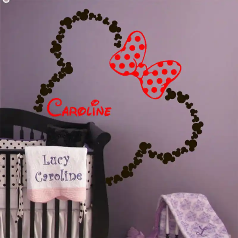 mickey mouse name wall decal