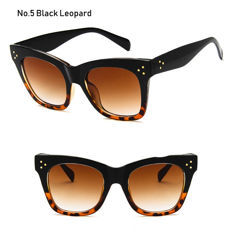 Womens Classic Retro Sunglasses Vintage Cat Eye Oversized Square Gradient Sun Glasses Shades Luxury Brand Designer Eyewear UV400