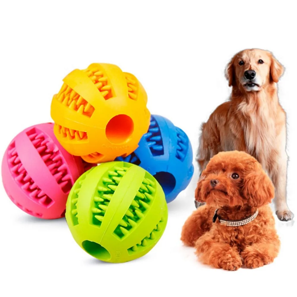 Ball Dog-Chew-Toy Rubber Puppy Pet-Accessories Cleaning Elastic
