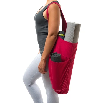 

Professional Yoga Single Shoulder Bag, Cotton Canvas Mat Water Bottle Storage Carrier Bags Fitness Gym Yoga Pouch Sportswear