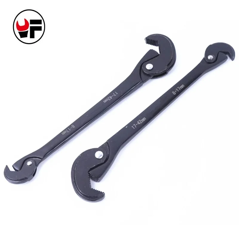 

1 Pc Multifunctional double open wrench quick opening spanner professional universal spanner water pipe wrench for metalworking