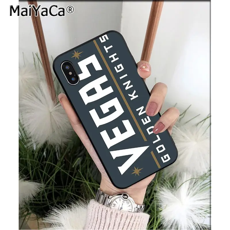 MaiYaCa Vegas Golden Knights Силиконовый ТПУ мягкий черный чехол для телефона для iPhone X XS MAX 6 6S 7 7plus 8 8Plus 5 5S XR - Цвет: A5