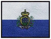 San marino bordado de la bandera de 3 «de ancho envío libre/vestido de ganchillo hecho a mano/futbol parches/3d apliques
