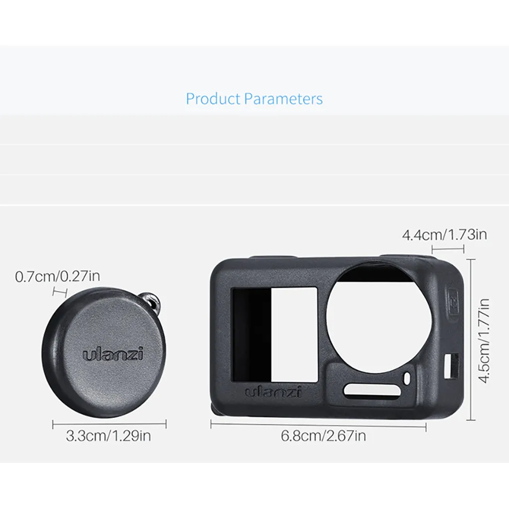 

All-around protection Frame Protective Silicone Cage Shell Cover with Anti-scratch Lens Case for DJI Osmo Action Camera