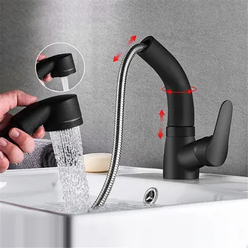 

Height Adjustable Pull-out Sink Tap Kitchen Basin Laundry Table Dishwash