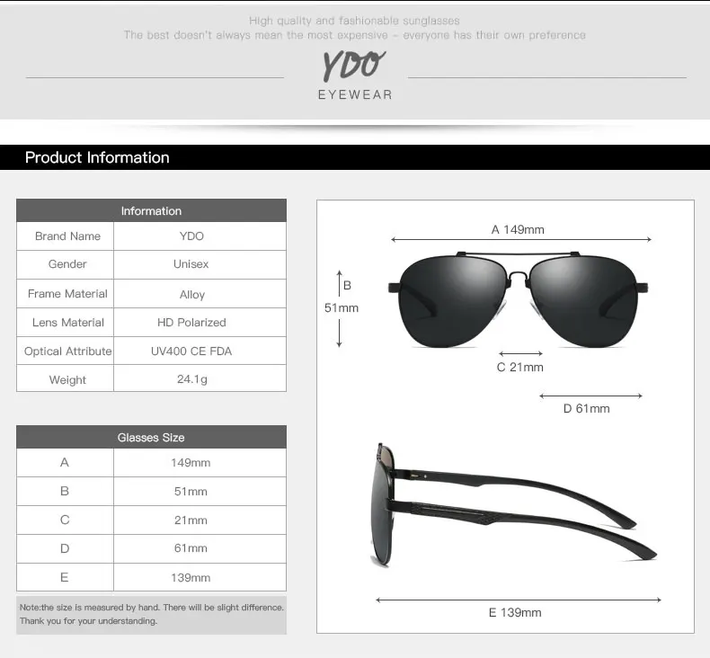 YDO TR90 гибкая рама поляризованных солнцезащитных очков Для мужчин сплав авиационные солнцезащитные очки UV400 летние солнцезащитные очки для вождения, зеркальные солнцезащитные очки