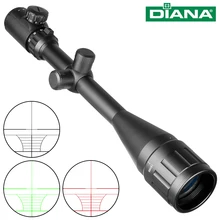 DIANA AOE-mira telescópica táctica 6-24X50, punto verde, rojo, ajustable, retícula, mira de Rifle óptica, Visor de caza, pistola de aire