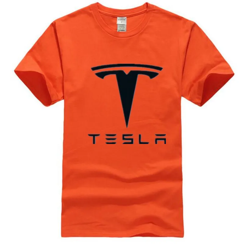 

2019 New Tesla Men T Shirts Short Sleeve Round Neck Ringer Letter Printed cotton Male Tees Casual Boy t-shirt Tops many colors