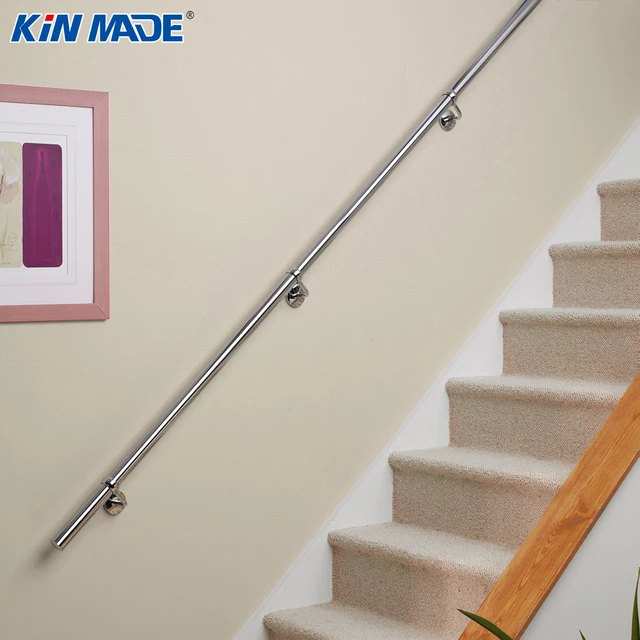 Kinmade Wall Mounted Staircase Rail Stainless Steel 42 4mm Handrail Kinmade Wall Mounted Staircase Rail Stainless Steel 42 4mm Handrail Support Kit