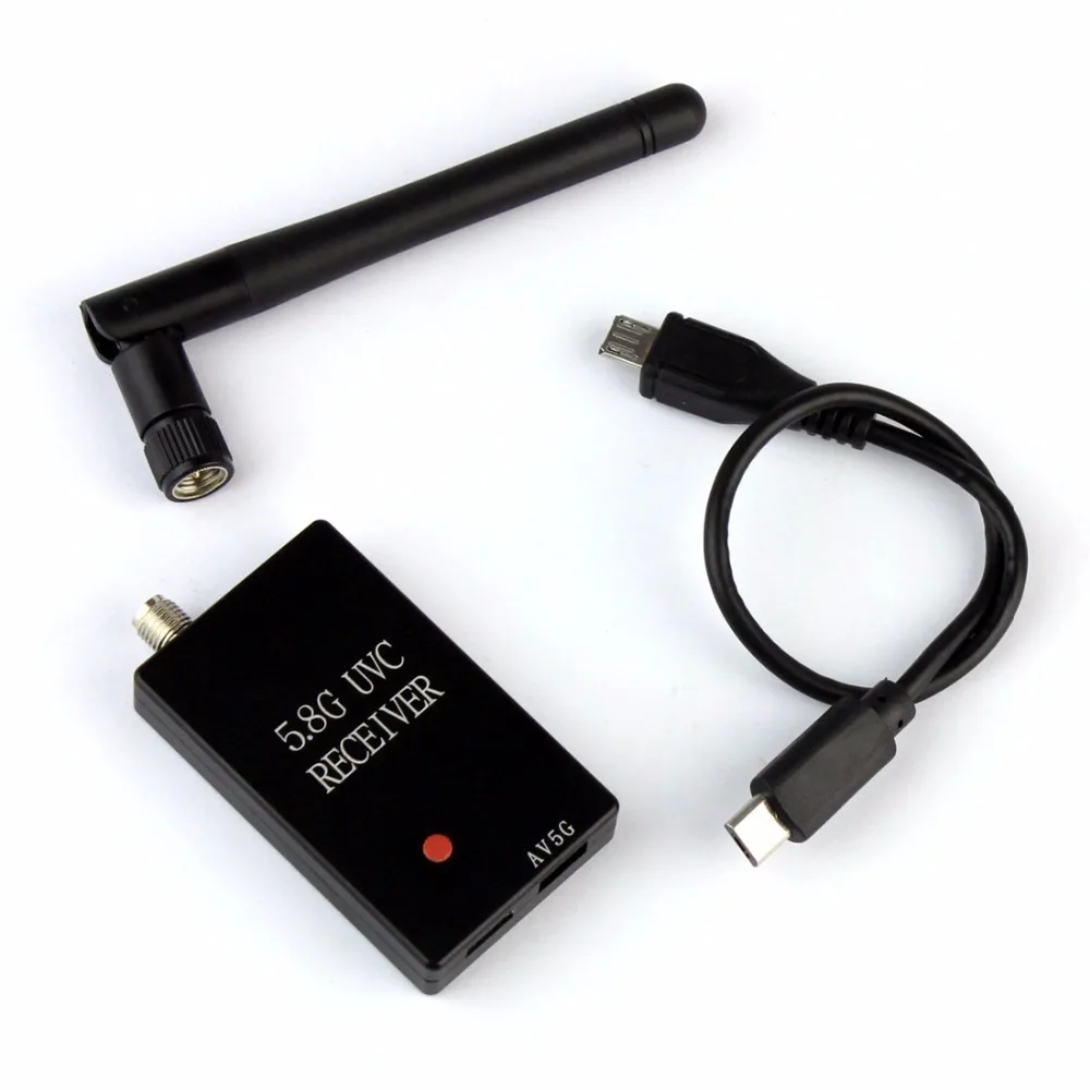 

F19719 FPV Gold Model 5.8G Receiver 150 Frequency TX with OTG Cable Connect to Smartphone Tablet directly for DIY RC Multirotor