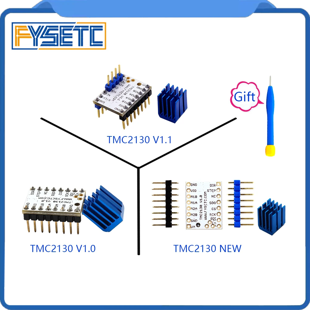 2 шт. TMC2130 V1.0 Новый V1.1 Stepstick Драйвер шагового двигателя SPI с теплоотводом